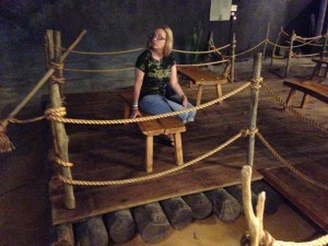 Life-size raft in Mark Twain Museum, Hannibal, Missouri